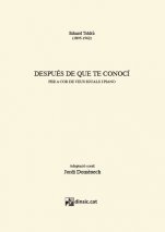 Después que te conocí, voces iguales y piano-Separates d'obres vocals o corals-Partituras Avanzado