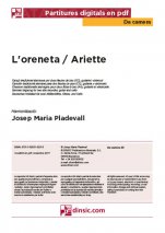 L'oreneta / Ariette-Da Camera (piezas sueltas en pdf)-Partituras Básico