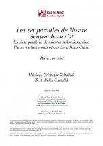 Les set paraules de Nostre Senyor Jesucrist (pdf)-Música coral catalana (digital PDF copy)-Scores Intermediate