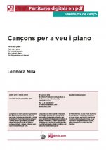 Cançons per a veu i piano-Quaderns de cançó (publicació en pdf)-Music Schools and Conservatoires Advanced Level-Scores Advanced