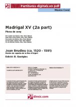 Madrigal XV (2a part)-Música coral catalana (piezas sueltas en pdf)-Partituras Intermedio