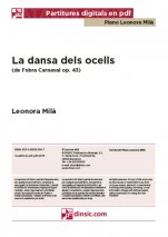 La dansa dels ocells, Carnaval op. 43-Col·lecció Piano Leonora Milà (piezas sueltas en pdf)-Escuelas de Música i Conservatorios Grado Superior-Partituras Avanzado