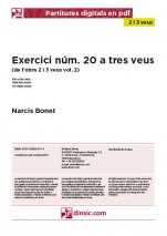 Exercici núm. 20 a tres veus-2-3 veus (peces soltes en pdf)-Escoles de Música i Conservatoris Grau Elemental