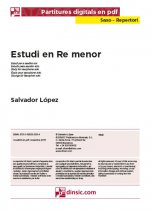 Estudi en Re menor-Repertorio para Saxo (piezas sueltas en pdf)-Partituras Básico