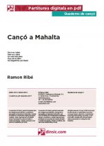 Cançó a Mahalta-Quaderns de cançó (peces soltes en pdf)-Music Schools and Conservatoires Advanced Level-Scores Advanced