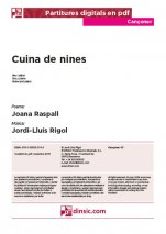Cuina de nines-Cançoner (cançons soltes en pdf)-Partitures Bàsic
