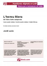 L'hereu Riera-Música para instrumentos de cobla (piezas sueltas en pdf)-Música Tradicional Catalunya