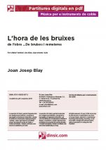 L'hora de les bruixes-Música para instrumentos de cobla (piezas sueltas en pdf)-Partituras Avanzado-Música Tradicional Catalunya