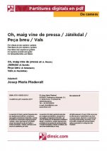 Oh, maig vine de pressa / Játékdal / Peça breu / Vals-Da Camera (separate PDF pieces)-Music Schools and Conservatoires Elementary Level-Scores Elementary