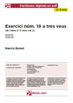 Exercici núm. 19 a tres veus-2-3 veus (separate PDF pieces)-Music Schools and Conservatoires Elementary Level