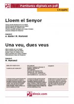 Lloem el Senyor - Una veu, dues veus-L'Esquitx (peces soltes en pdf)-Escoles de Música i Conservatoris Grau Elemental-Partitures Bàsic