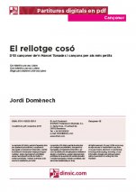 El rellotge cosó-Cançoner (cançons soltes en pdf)-Escoles de Música i Conservatoris Grau Elemental-Partitures Bàsic