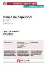 Cançó de capvespre-Quaderns de cançó (peces soltes en pdf)-Escoles de Música i Conservatoris Grau Superior-Escoles de Música i Conservatoris Grau Mitjà-Partitures Avançat-Partitures Intermig