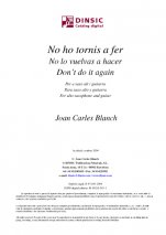 No ho tornis a fer-Música instrumental (publicació en pdf)-Partitures Intermig