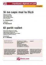 Si no saps mai la lliçó - El petit vailet-L'Esquitx (piezas sueltas en pdf)-Escuelas de Música i Conservatorios Grado Elemental-Partituras Básico