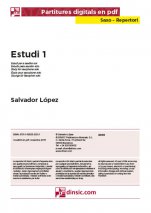 Estudi 1 (S. López)-Repertorio para Saxo (piezas sueltas en pdf)-Partituras Básico