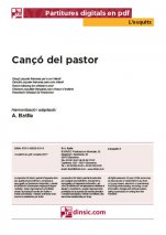 Cançó del pastor-L'Esquitx (piezas sueltas en pdf)-Escuelas de Música i Conservatorios Grado Elemental-Partituras Básico