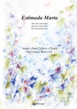 Estimada Marta-Música vocal (publicación en papel)-Escuelas de Música i Conservatorios Grado Medio-Partituras Intermedio