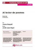Al lector de poemes-Cançoner (canciones sueltas en pdf)-Partituras Básico