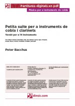 Petita suite per a instruments de cobla i clarinets, per a 14 instruments-Música per a instruments de cobla (publicació en pdf)-Escoles de Música i Conservatoris Grau Superior-Escoles de Música i Conservatoris Grau Mitjà-Partitures Avançat-Partitures Intermig