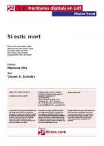 Si estic mort-Música vocal (cançons soltes en pdf)-Escoles de Música i Conservatoris Grau Mitjà-Partitures Intermig
