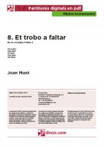 Et trobo a faltar-Música instrumental (piezas sueltas en pdf)-Partituras Básico
