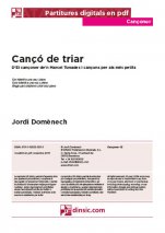 Cançó de triar-Cançoner (separate PDF pieces)-Music Schools and Conservatoires Intermediate Level-Scores Intermediate