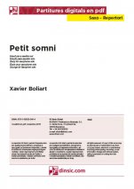 Petit somni-Saxo Repertoire (separate PDF pieces)-Scores Elementary