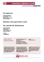 Fa mala mar / Mariners com que bufa el vent / Els vaixells de Stienkarrasi -Esplai XXI (peces soltes en pdf)-Scores Elementary