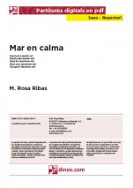 Mar en calma-Saxo Repertoire (separate PDF pieces)-Scores Elementary
