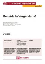 Beneïda la Verge Maria!-L'Esquitx (separate PDF pieces)-Music Schools and Conservatoires Elementary Level-Scores Elementary