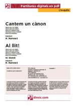 Cantem un cànon - Al llit!-L'Esquitx (separate PDF pieces)-Music Schools and Conservatoires Elementary Level-Scores Elementary