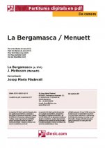 La Bergamasca / Menuett-Da Camera (piezas sueltas en pdf)-Escuelas de Música i Conservatorios Grado Elemental-Partituras Básico