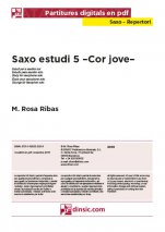 Saxo estudi 5 –Cor jove–-Repertorio para Saxo (piezas sueltas en pdf)-Partituras Básico