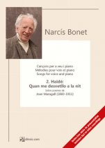 2. Haidé: Quan me desvetllo a la nit-Cançons de Narcís Bonet-Escuelas de Música i Conservatorios Grado Medio-Partituras Intermedio