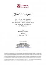 Quatre cançons-Música vocal (digital PDF copy)-Scores Intermediate