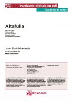 Altafulla-Quaderns de cançó (peces soltes en pdf)-Music Schools and Conservatoires Intermediate Level-Music Schools and Conservatoires Advanced Level-Scores Advanced-Scores Intermediate