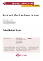 Peça fàcil núm. 2 en forma de duet  -Da Camera (peces soltes en pdf)-Escoles de Música i Conservatoris Grau Elemental-Escoles de Música i Conservatoris Grau Mitjà-Partitures Bàsic-Partitures Intermig