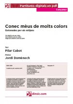Conec mèus de molts colors-Cançoner (cançons soltes en pdf)-Escoles de Música i Conservatoris Grau Elemental-Partitures Bàsic