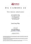 Da Camera 22: Tres danzas americanas para cuarteto de cuerda