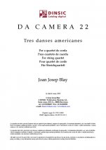 Da Camera 22: Three American Dances for String Quartet-Da Camera (digital PDF copy)-Scores Elementary