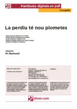 La perdiu té nou plumetes-L'Esquitx (peces soltes en pdf)-Escoles de Música i Conservatoris Grau Elemental-Partitures Bàsic