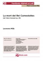 La mort del Rei Carnestoltes, Carnaval op. 43-Col·lecció Piano Leonora Milà (separate PDF pieces)-Music Schools and Conservatoires Advanced Level-Scores Advanced