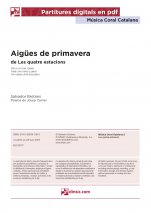 Aigües de primavera-Música coral catalana (peces soltes en pdf)-Escoles de Música i Conservatoris Grau Superior-Partitures Avançat