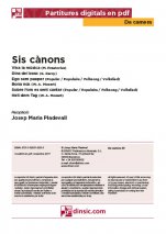 Sis cànons-Da Camera (piezas sueltas en pdf)-Escuelas de Música i Conservatorios Grado Elemental-Partituras Básico