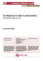 Sa Majestat el Rei Carnestoltes, Carnaval op. 43-Col·lecció Piano Leonora Milà (separate PDF pieces)-Music Schools and Conservatoires Advanced Level-Scores Advanced
