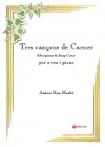 Tres cançons de Carner para voz y piano-Quaderns de cançó (publicació en paper)-Escuelas de Música i Conservatorios Grado Superior-Partituras Avanzado