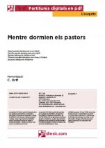 Mentre dormien els pastors-L'Esquitx (separate PDF pieces)-Music Schools and Conservatoires Elementary Level-Scores Elementary