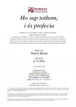 Ho sap tothom i és profecia (partitura del cor)-Nadal-Música vocal (publicació en pdf)-Partitures Intermig