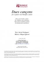 Dues cançons per a cor de veus blanques i piano-Música vocal (digital PDF copy)-Scores Elementary